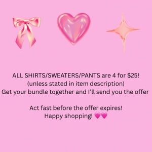 4 for $25 🩷🩷🩷